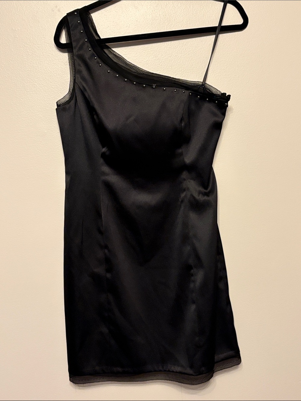 Kensie One-Shoulder Black Cocktail Dress. Size 8. NWT